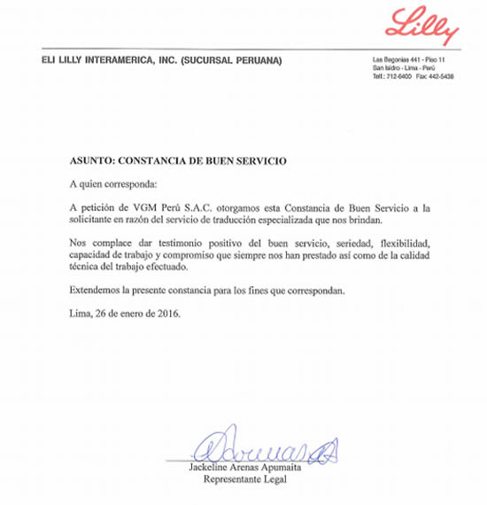 escaneo de documento de testimonio de Eli Lilly